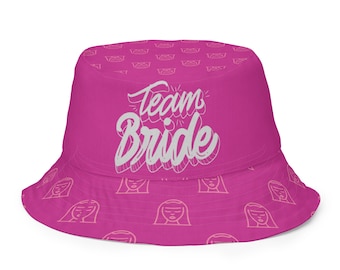 BRIDESMAID Reversible Hat, Deep Pink