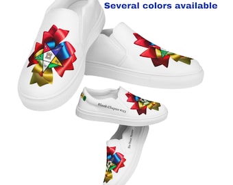 OES Eastern Star Personalized 1850/1874 slip-on canvas shoes - color options