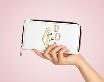 DOI Wallet white Zipper Wallet
