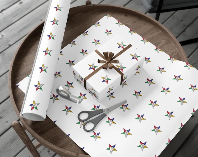 Featured listing image: Eastern Star Gift Wrap Papers