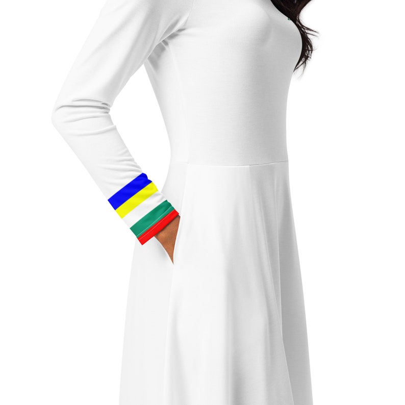 OES Member White Dress W/ 5 Color Wrist - Etsy