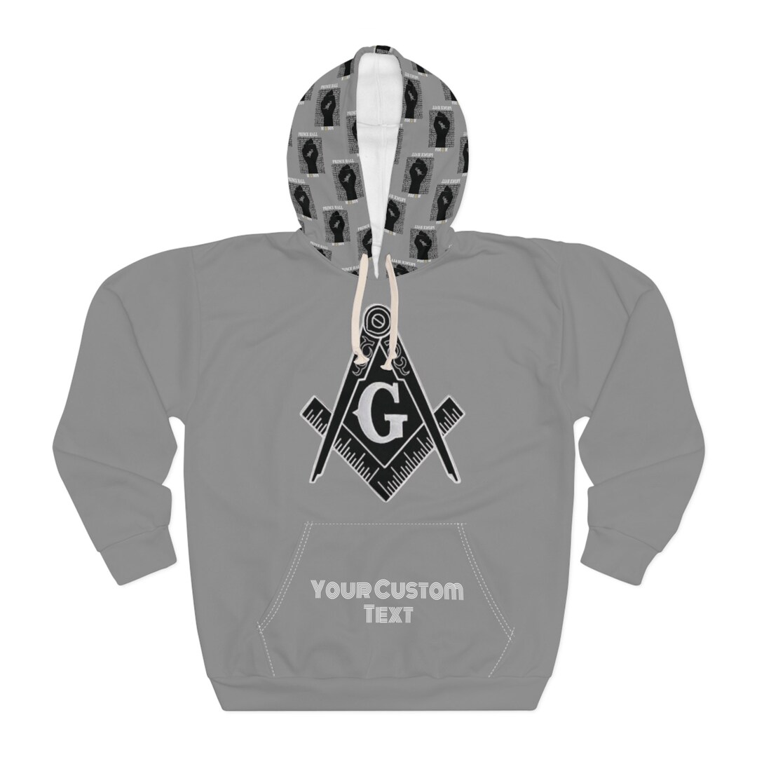 Mason Gray With Back Design Personalized Pocket Hoodie Etsy