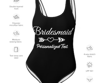 Bridesmaid 1 Personalized One-Piece Swimsuit