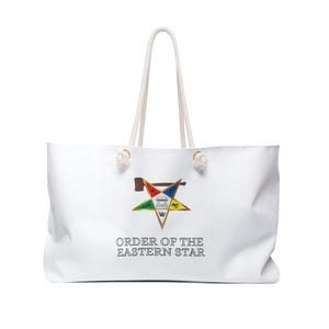 Eastern Star Matron Personalized Tote Bag handbag 2-sided design