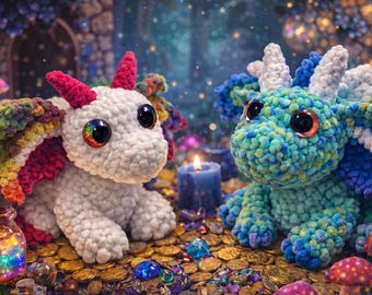Handmade Crochet Dragon Plush – Made to Order