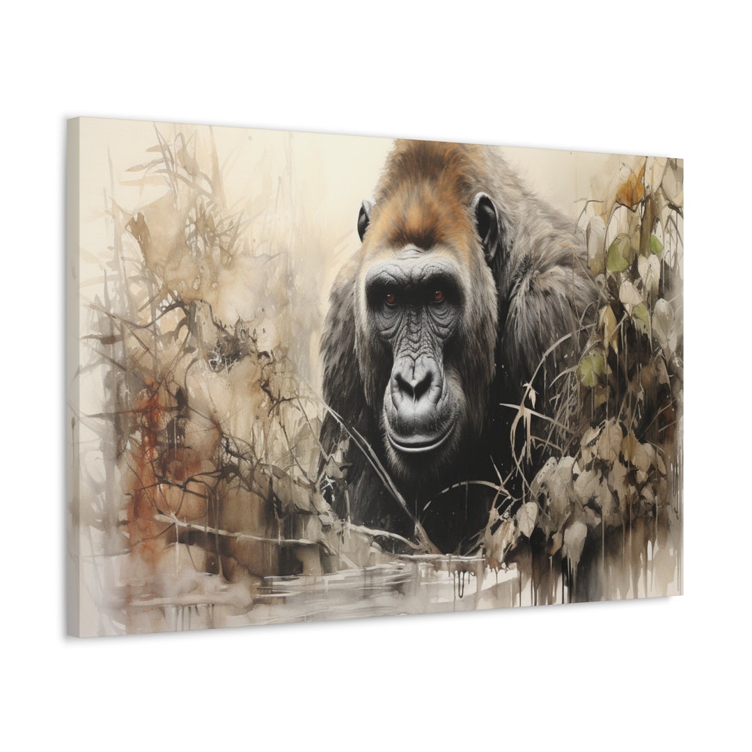The Great Ape Wall Art Canvas Print Custom Art Wall Hanging Etsy