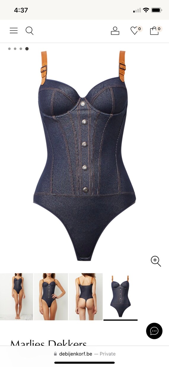 RARE marlies dekkers luxury NWT bodysuit denim loo