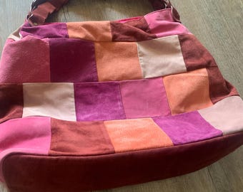 Vintage Coach 9587 Soho Patchwork Suede Leather Shoulder