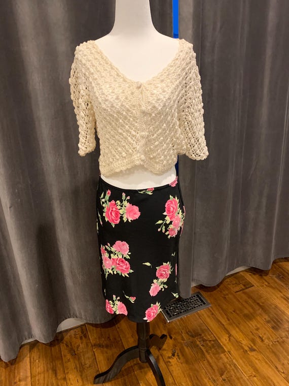 Y2k skirt 90s by accomplice roses floral