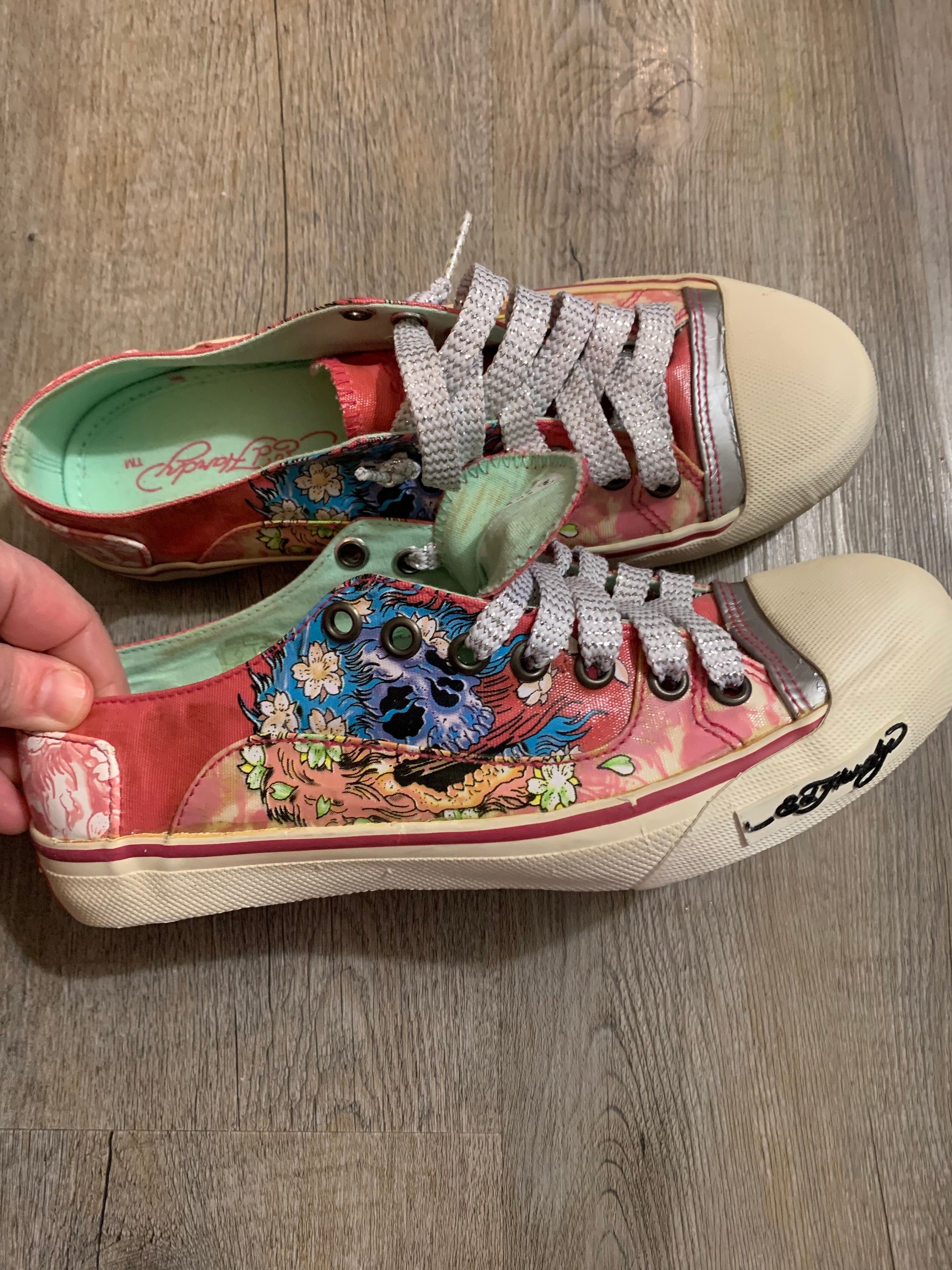 Vintage Y2k Don Ed Hardy Sneakers Tennis Shoes Kicks Size 37 Size
