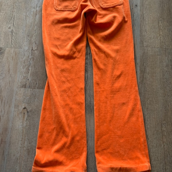 Y2k juicy couture velour velvet track pants orange small