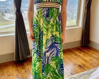 Vestido halter vintage de primavera y verano, años 90, 1990 y 2000, con lentejuelas, estilo tropical, para graduación y hada.