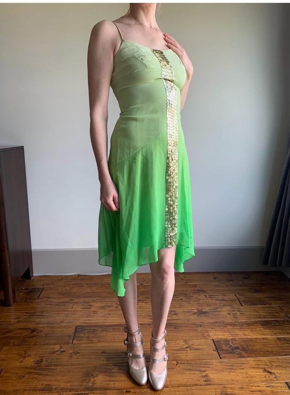 Vintage Bcbg Y2k Dress Green Xs Xxs for Grad Wedding Guest Prom Beach - Etsy