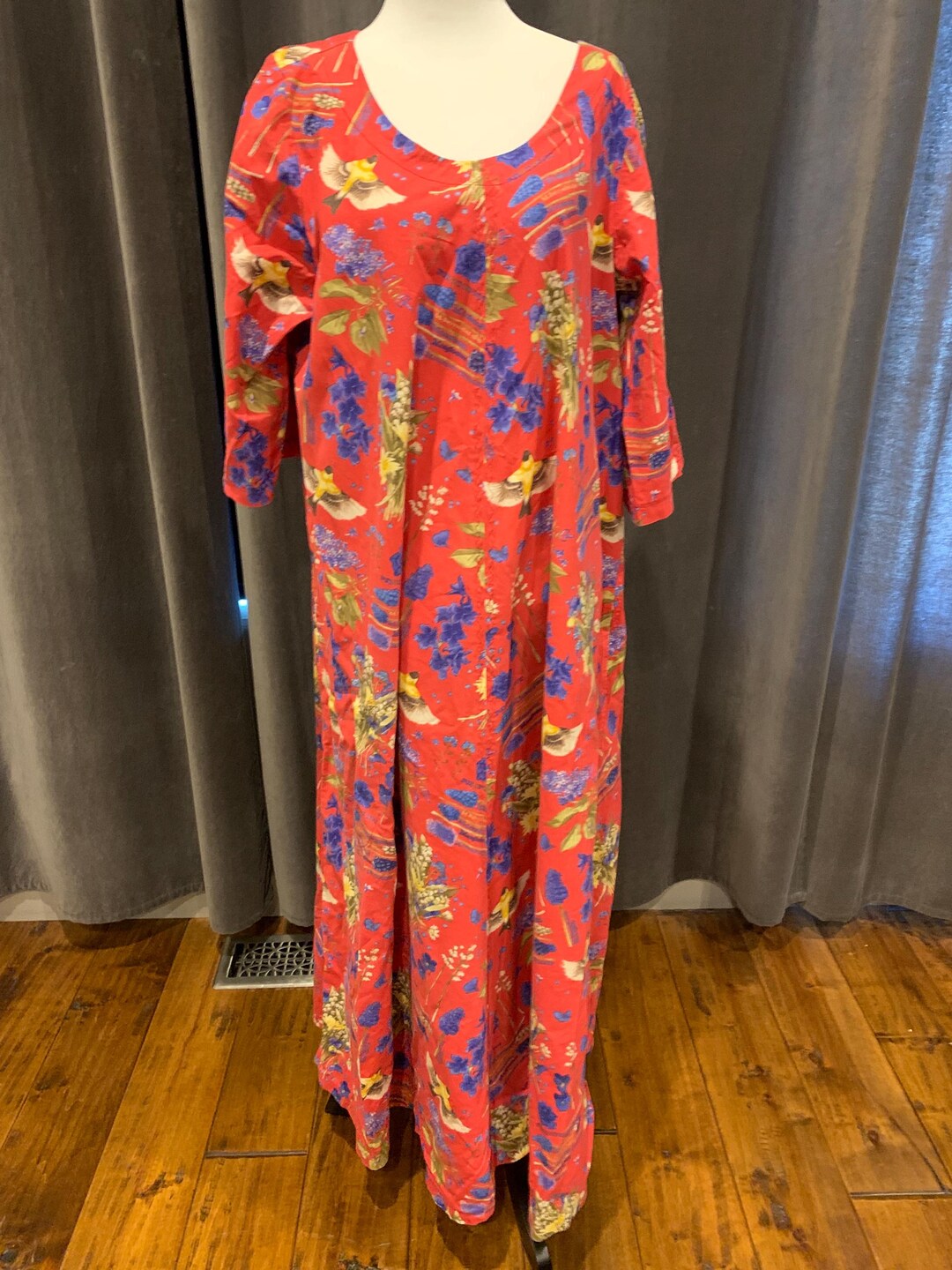Vintage Dress Hawaiian Mumu Muumuu Aloha 70s Boho Hippie Vintage Dress Hawaiian Mumu Muumuu Aloha 70s Boho Hippie