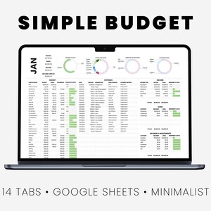 Simple Budget | Minimalist Google Sheets Template for Personal Finance ...