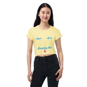 Women&#39;s Yellow Sugar, Spice, Everything Nice Crop Tee