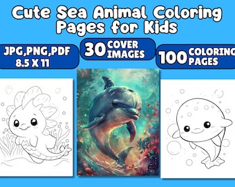 Sea Animal Coloring Pages | 100 Designs for Kids (PDF, JPG, PNG)