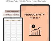 Editable Productivity Planner: Canva Journal Pages (Digital Download)