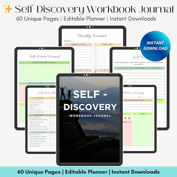 Self-Discovery Workbook Journal: Emotional Growth Prompts (PDF)