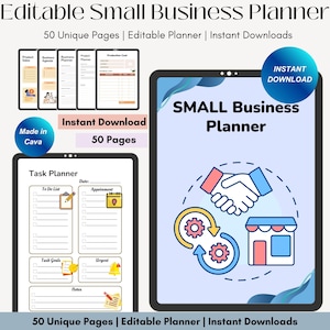 Digital Business Planner, Business Template, Small Business Planner, Content Planner, Social Media Planner, Side Hustle Planner, Goodnotes