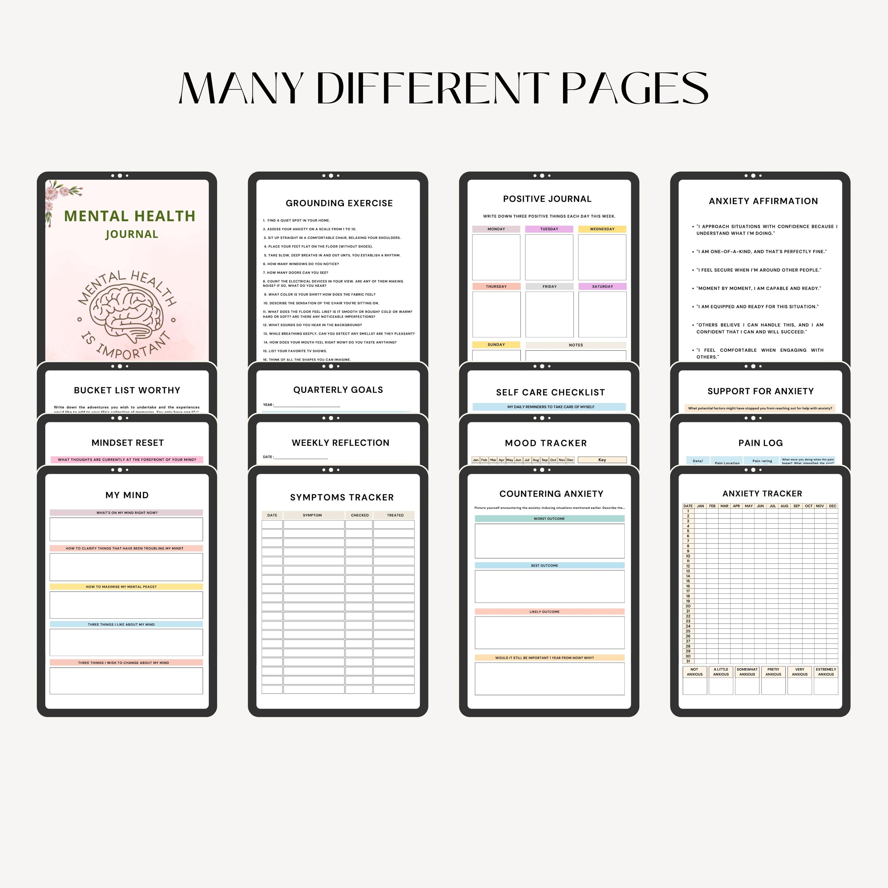 Mental Health Journal Bundle for Commercial Use Printable Journal and ...