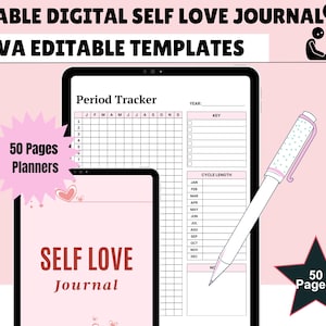 Cuaderno de ejercicios de amor propio, diario de autocuidado, planificador de crecimiento personal, salud mental, mindfulness, autoayuda, bullet journal, reflexión diaria sobre el bienestar.