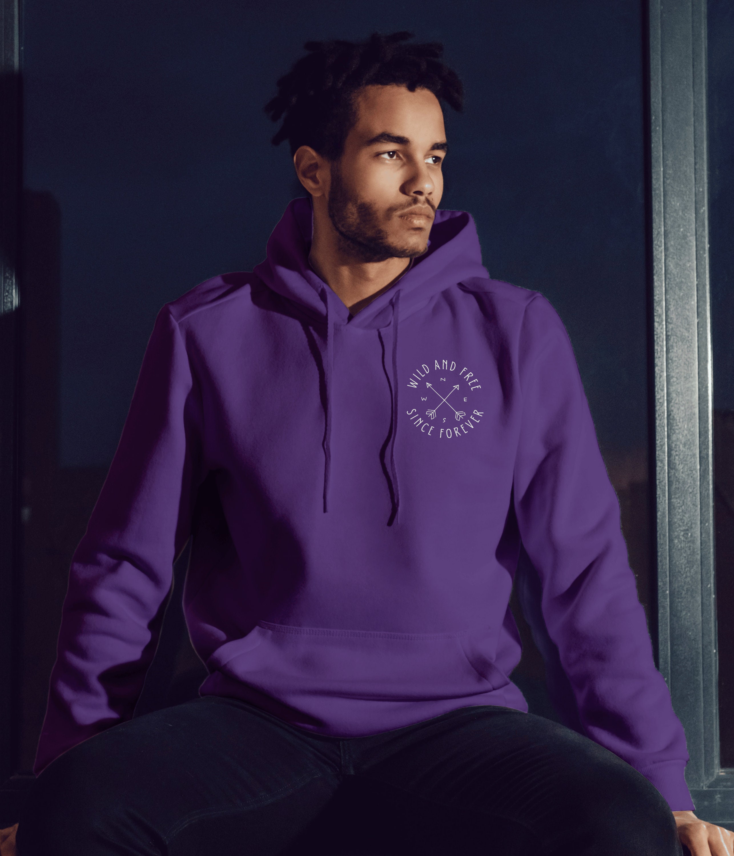 plain dark purple hoodie