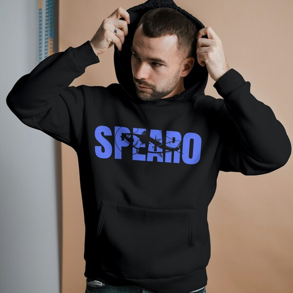 Spearfishing hoodie, neoprene hood, diving sweatshirt, underwater hunting apparel, long sleeve fishing, spearo hoodie