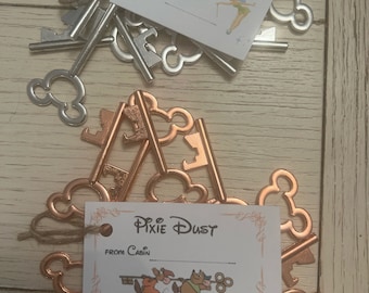 Abridor de botellas con temática de Mickey, llave, extensor de pez, FE, polvo de hadas, abridor de botellas de Disney, regalo, juego de 10 de Mickey Mouse