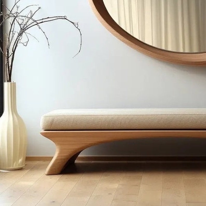 bench for the bedroom, bench for the living room, bench with cushions, bench with cushions. image 1