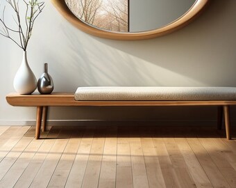 bench for the bedroom, bench for the living room, bench with cushions, bench with cushions.