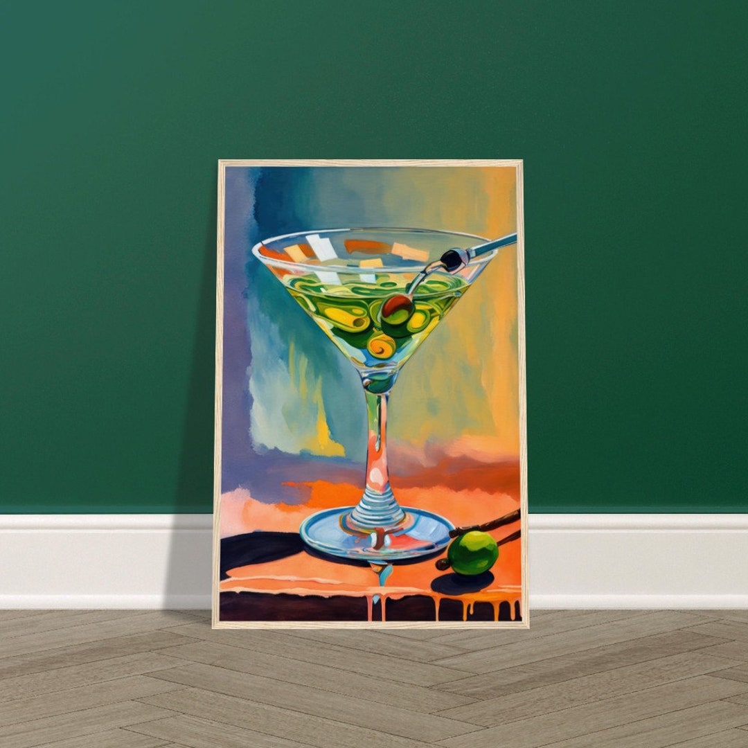 Martini Elegance, Martini Wall Art, Martini Poster, Martini Print, Martini Art, Martini Bar Art