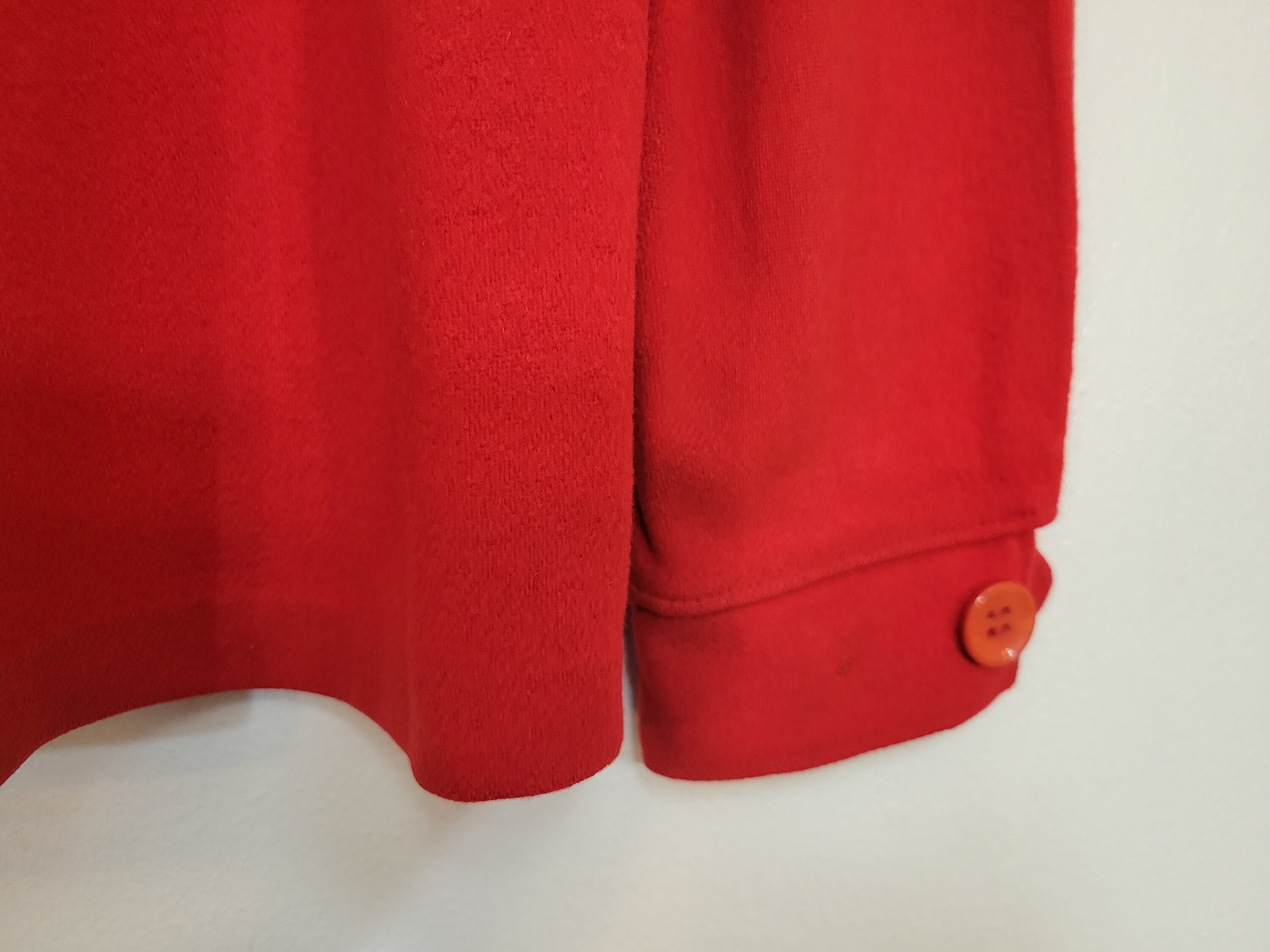 Wow! Vintage 1950s Merrill Woolens Red Camapile Wool/camel Large 