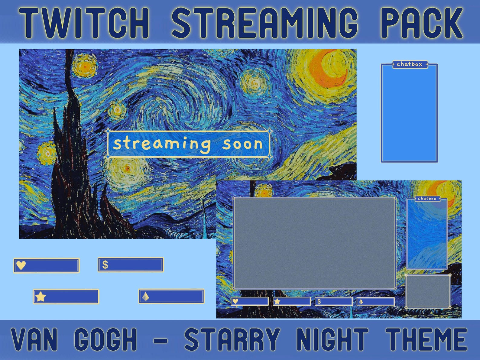 Twitch Streaming Package / Twitch Stream Pack / Artsy Streaming Pack ...