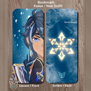 Kaeya Bookmark inspired by Genshin Impact