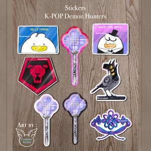 K-POP Demon Hunters Inspired Stickers | Holographic and Glossy Vinyl