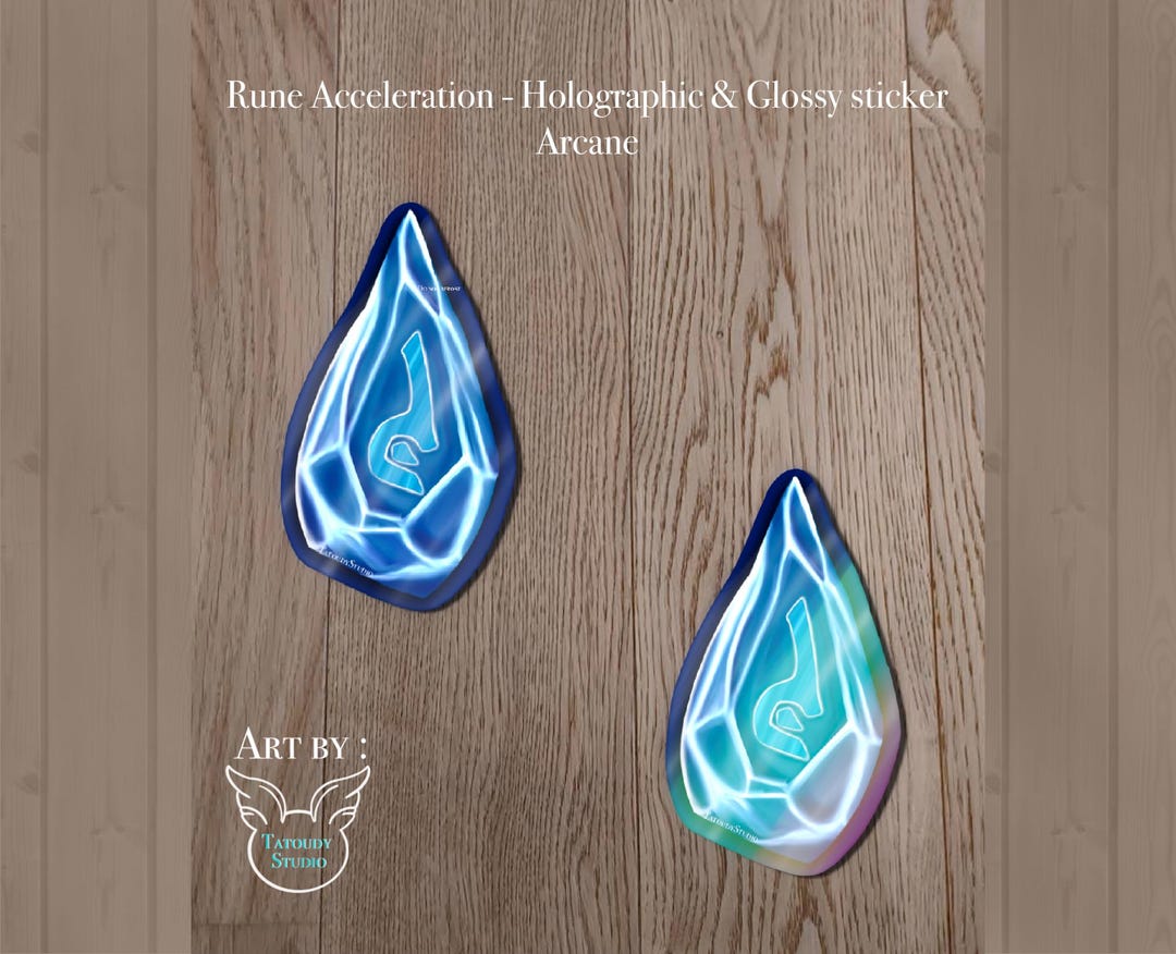 Acceleration Rune Holographic and Glossy Sticker - Magic Science ...