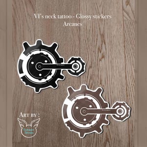Autocollant en vinyle tatouage de Vi - inspiré d'Arcane (fan art)