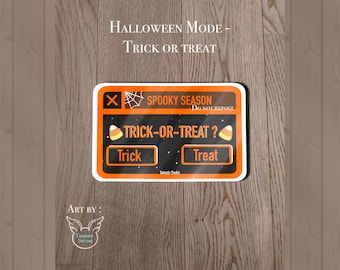 Stickers holographic and glossy of Trick or treat - Halloween