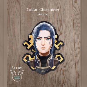 Autocollant de Caitlyn - inspiré d' Arcane (fan art)