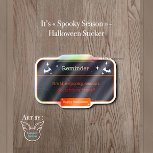 Autocollant vinyle et holographique "It’s spooky season" — Halloween