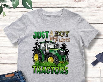 Just A Boy Who Loves Tractors Shirt, Boys Tractor Shirt, Baby Tractor Shirt, Shirt For Boys, Shirt For Kids, Tractor Shirt,Tractor Lover Tee