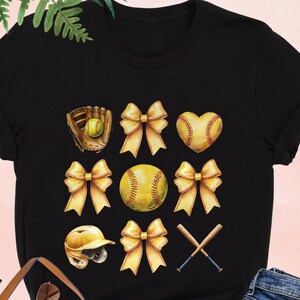 Retro Softball Bow Shirt, Coquette Bow Softball Shirt, Softball Mom Shirt, Softball Girl Shirts, Gameday Softball Shirt, Sports Mom Gift