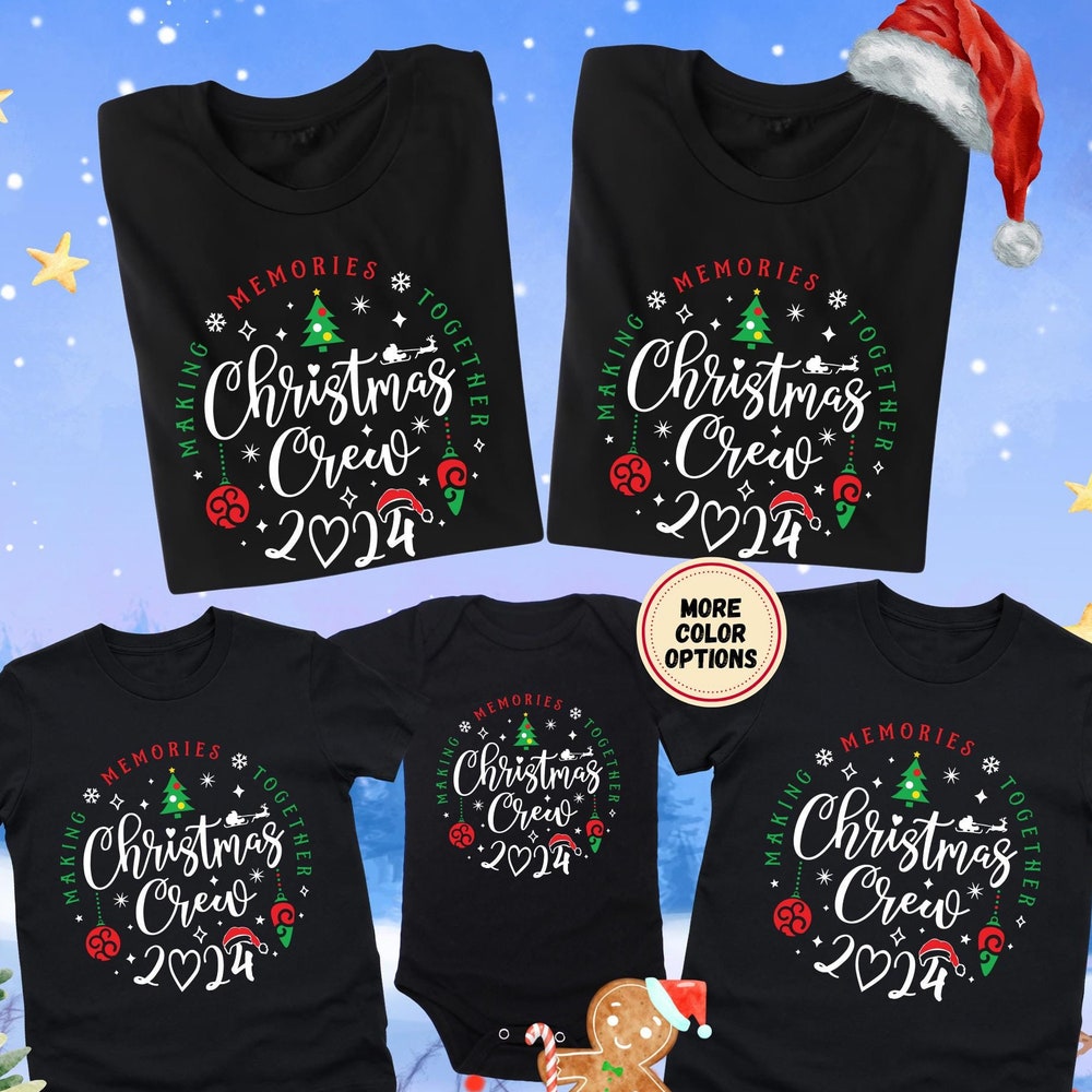 Xmas Gifts Christmas Crew 2024 Shirt, Matching Christmas Shirts, Family Christmas Shirt, Christmas Crew Party, Christmas Squad Shirt,Christmas Crew Tee Christmas Shirt Gifts For Day Shirtstylecentral