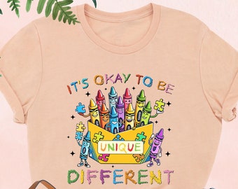 It's Okay To Be Different Autism Awareness Shirt, Autism Teacher Shirt, Autism Mom Gifts, Autism Acceptance,Sped Shirt,Autism Support Shirts