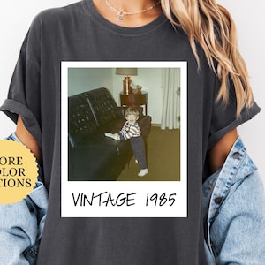 Comfort Colors  Custom Photo And Year Shirt,Vintage Photo Shirt,Personalized Photo Shirt,Family Picture Tee,Custom Family Shirt,Birthday Tee