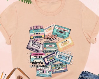 Retro Christian Cassette Tapes Shirt, Christian Music T Shirt, Christian Concert Shirt, Jesus Music Tshirt, Bible Shirt, Christian Apparel