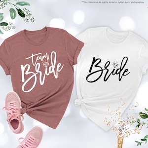 Bride Shirt, Team Bride Shirts, Bachelorette Party Shirt, Bridal Party Tshirt, Bridesmaid Gift,Wedding Party Shirt,Bachelorette Matching Tee