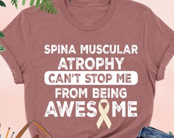 Spinal Muscular Atrophy Shirt, SMA Awareness Shirt, Ivory Ribbon Tshirt, SMA Fighter Gift, Family Support Tshirt, Warrior Tee, Recovery Gift
