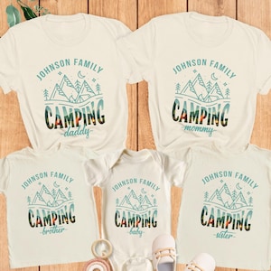 Custom Family Camping Shirts, Matching Family Camping Shirts, Personalized Camping Gifts, Family Camping Trip Shirts, Camping Crew Shirt